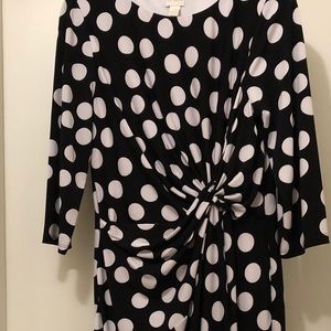 Flirty Chico’s Black wnd White Polka Dot Dress